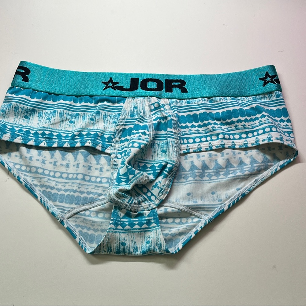 Men's Teal Patterned Briefs JOR